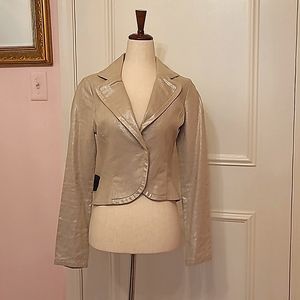 MARCIANO metallic linen blazer